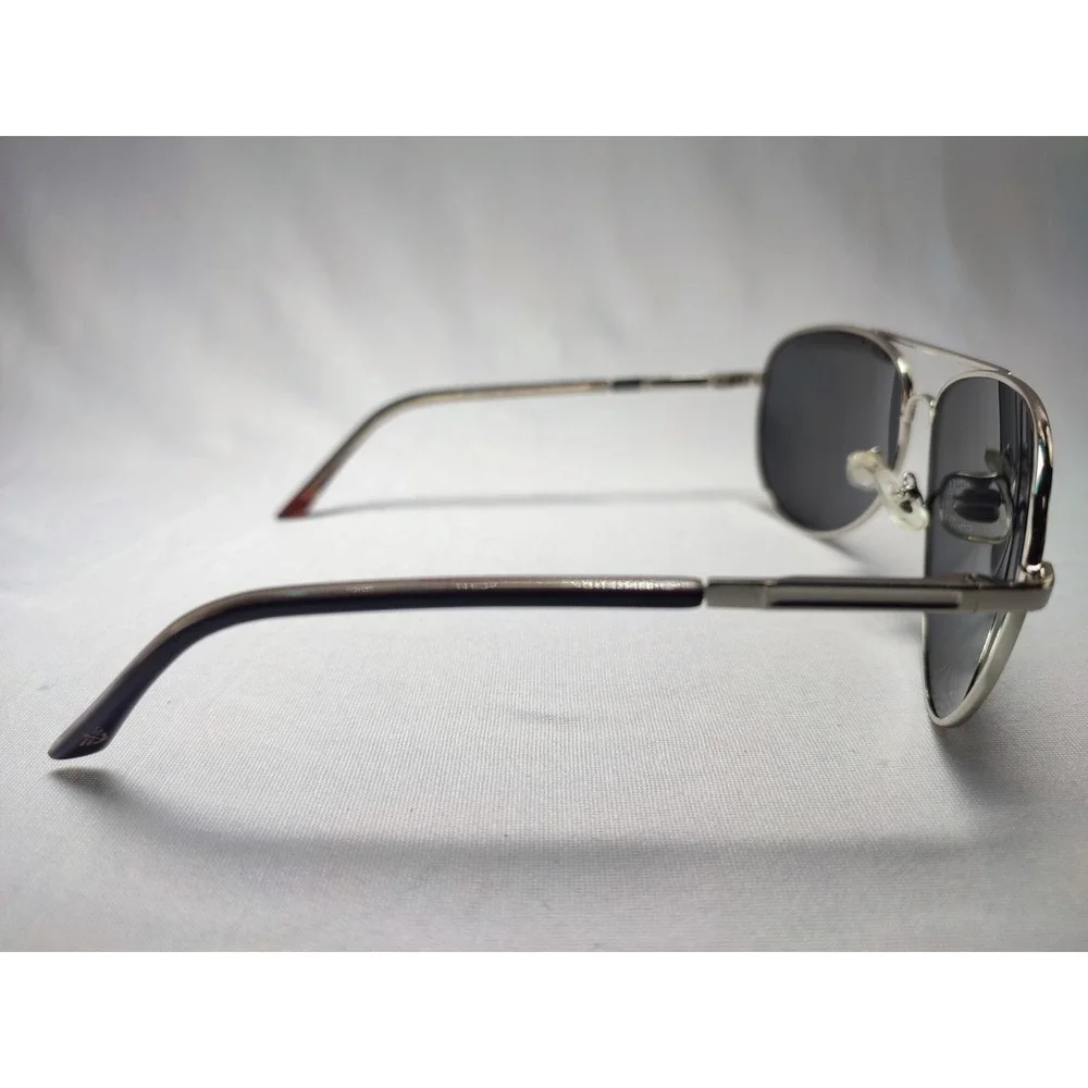 Dockers OL0919 Polarized Aviator Sunglasses Silver Metal Gray Lens 62mm